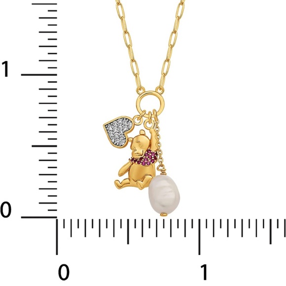 18k Disney Winnie the Pooh Pearl Charm Necklace - Picture 7 of 7